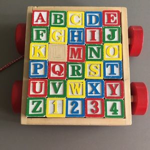 Melissa and doug wooden cart abc//animals